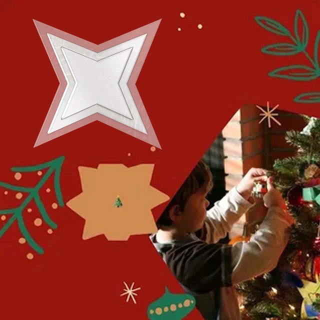 Conjunto de Plantillas de Estrellas de Patchwork Navideñas Onlyliua Plantilla de Estrella de Cuatro Esquinas