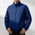 thumbnail image 2 of Men's Softshell Jacket Raglan Sleeves Lightweight Waterproof Rain Jacket Zip Up Windproof Windbreaker, 2 of 8