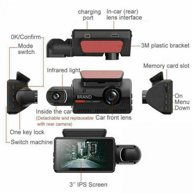 ROVE R2-4K Dash Cam Built-in WiFi GPS Car Dashboard Camera Recorder with  UHD 2160P, 2.4 IPS Screen, 150° Wide Angle, WDR, Night Vision