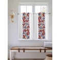 thumbnail image 6 of Tier Curtains 45 Inches Long, Blue Red 4th of July Window Treatment Curtain Drapes, Independence Day Flowers Red Blue Window Half Privacy Curtains for Bedroom Bathroom, 42"x45", 2 Panels, 6 of 7
