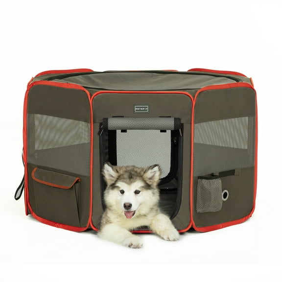 PETSFIT Dog Pen Indoor, Anti-Leakage Bottom, Foldable, Collapsible Dog Playpen Indoor/Outdoor for Cats