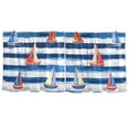 thumbnail image 7 of Yayeee Kitchen Curtains Tier Set of 2 Light Filtering 57"x36" Over Sink Window Panels, Blue Sailboats, 7 of 7