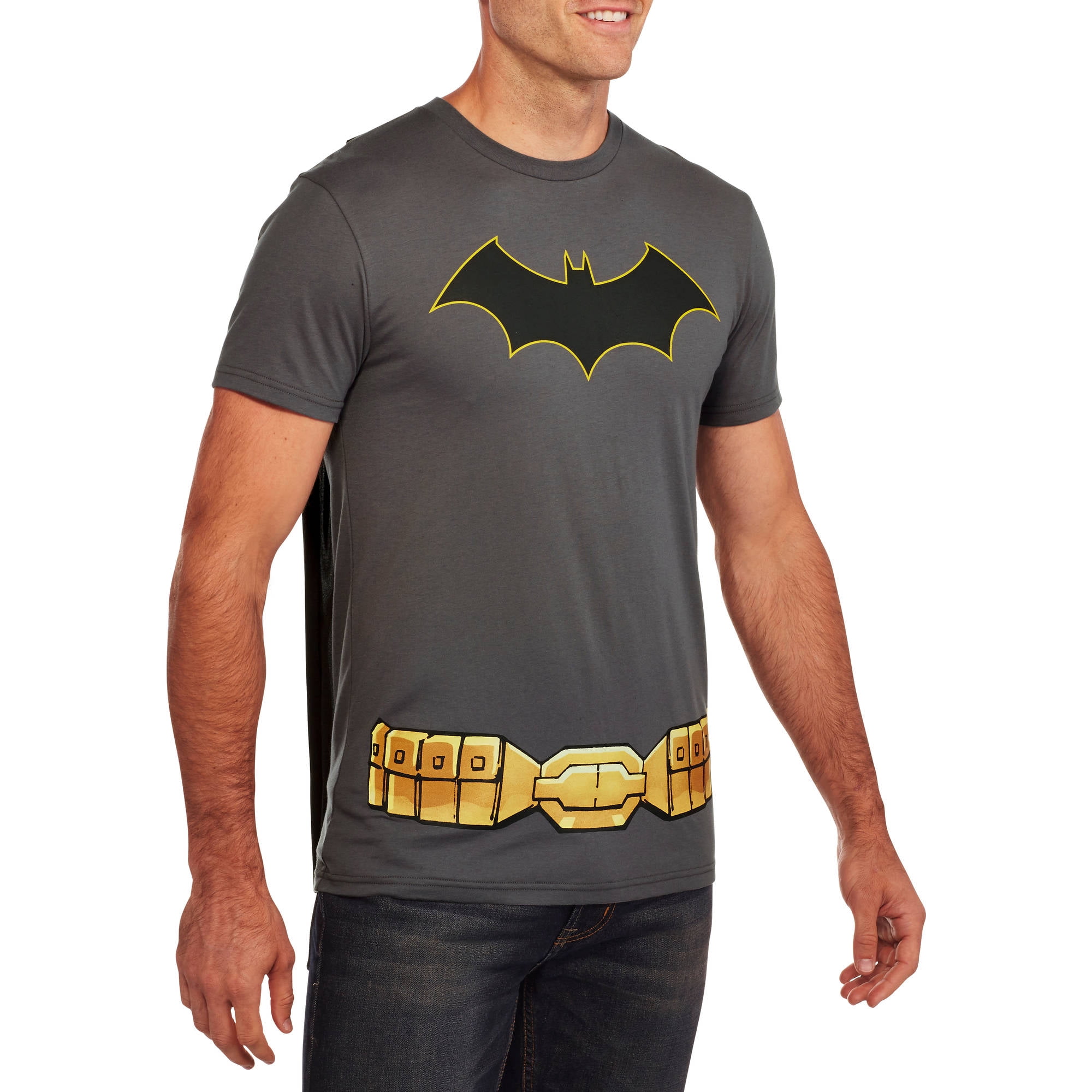 Batman logo Men's graphic tee with cape 