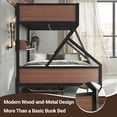 thumbnail image 5 of Mainstays Twin over Full Bunk Bed with Storage Shelf, Metal & Wood Frame, Space Saving for Bedroom, Black, 5 of 9