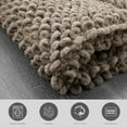 thumbnail image 4 of Jean Pierre New York Sophie Border 100% Cotton Bath Mat - Non-Slip Bath Rug - Brown Cappuccino - 17" x 24", 4 of 8