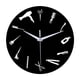 thumbnail image 1 of Reloj de pared redondo BLESIY decoración para colgar en la pared regalo de barbero moderno Fondo negro, 1 of 8