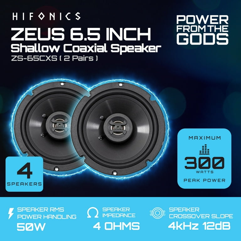 Hifonics Zeus ZS65CXS 6.5 Inch Car Mid Range Audio 3 Way 300W