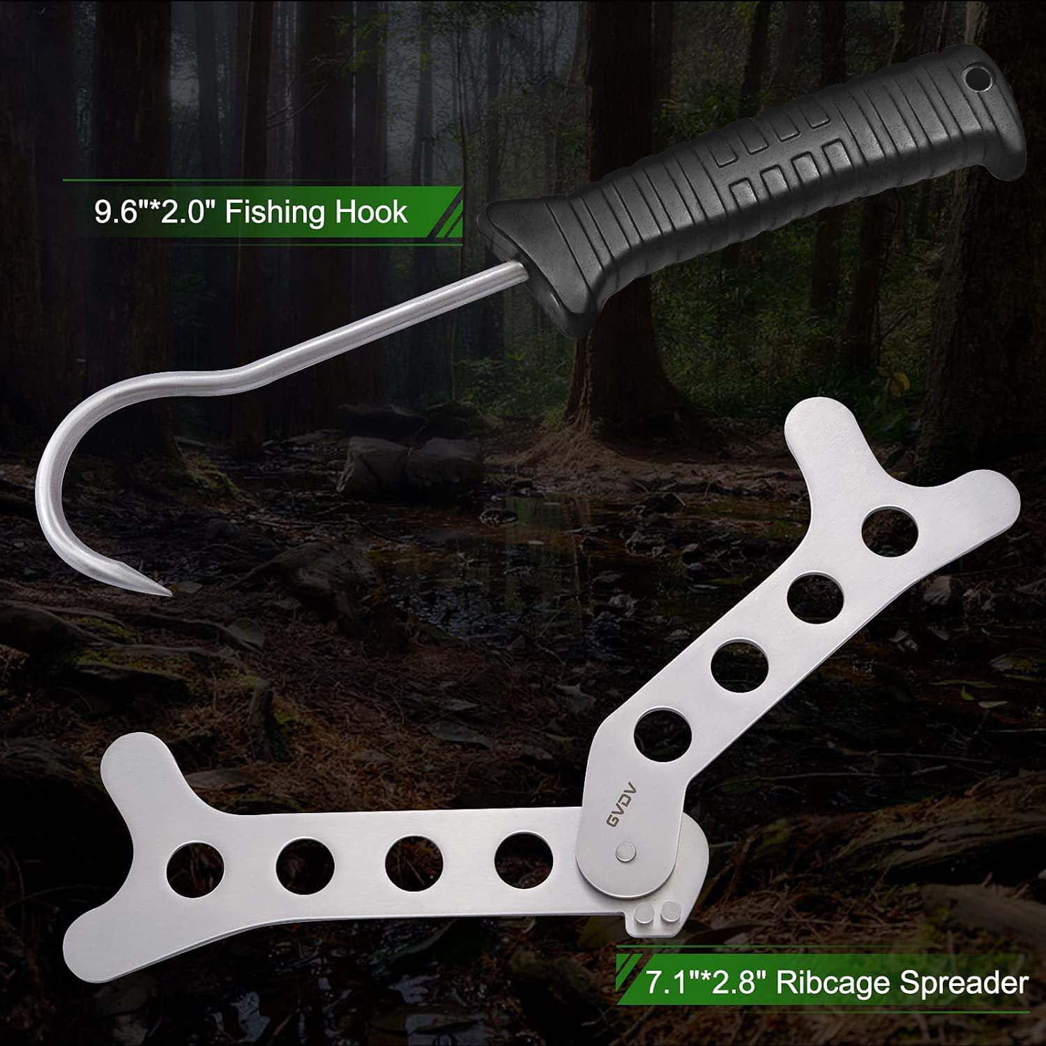 GVDV Hunting Knife Set for Hunting, Fishing, Camping, 14 Pieces