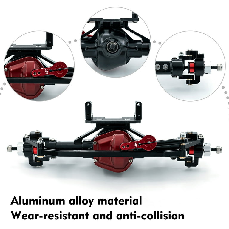 MIXFEER RC Car Front Axle Rear Axle Aluminum Alloy RC Axles