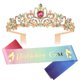 thumbnail image 1 of Tiaras de CumpleañOs para NiñAs CumpleañOs Faja Feliz CumpleañOs NiñA Princesa Fiesta de CumpleañOs Decoraciones Regalos Estilo A, 1 of 6