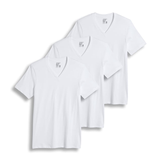 Jockey Men's 100% Cotton Classic V-Neck Undershirt - 3 Pack