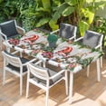 thumbnail image 2 of Grey Christmas Table Cloths for 4 Foot Rectangle Tables, Gnomes Xmas Tree Snowflake Gifts Patio Waterproof Elastic Fitted Tablecloths, Washable Rectangular Table Cover for Camping, 2 of 8