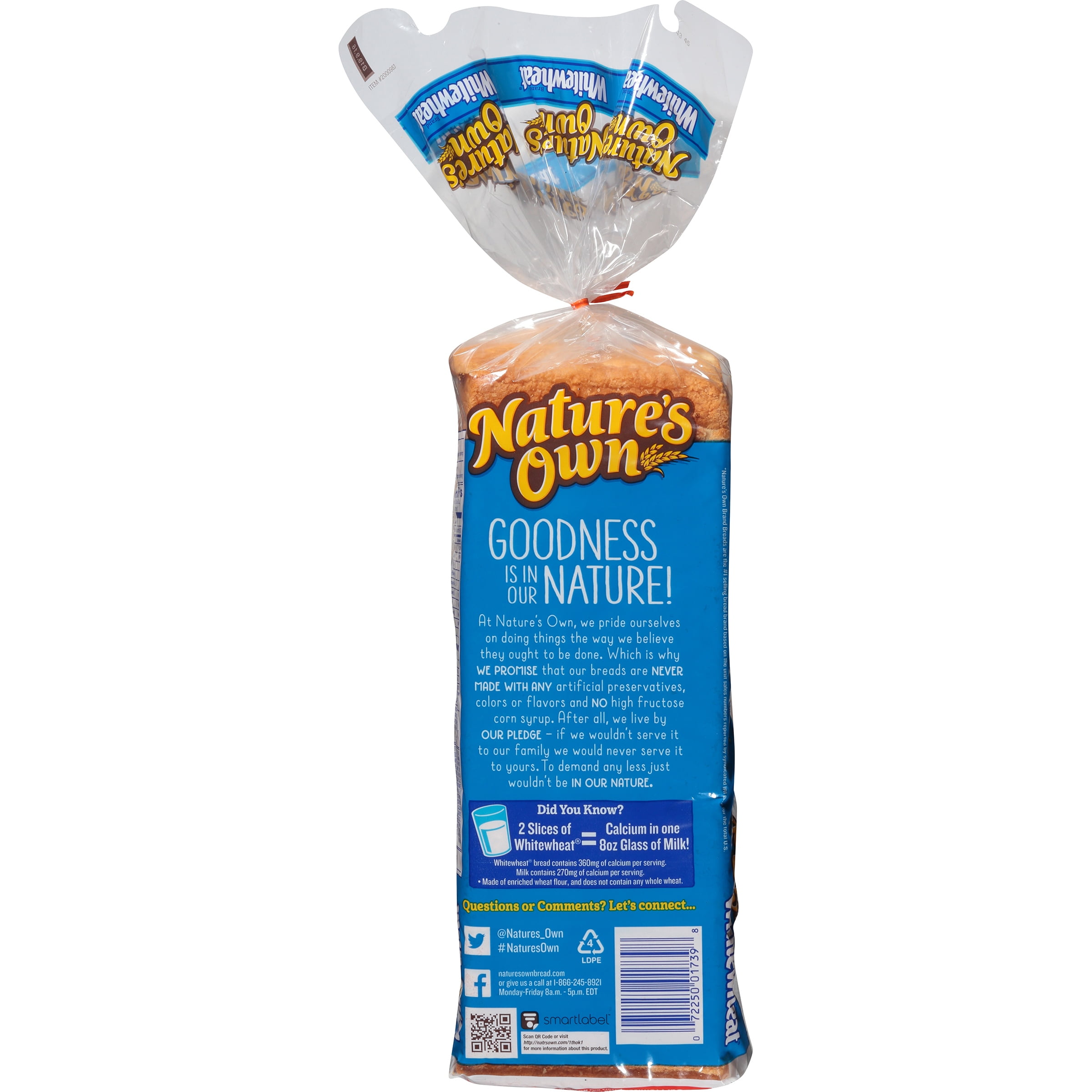 Nature S Own Whitewheat Bread Nutrition Facts Besto Blog