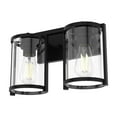 thumbnail image 2 of Hunter - Astwood 2-light Matte Black, Medium Size Vanity Light, Dimmable, Caged Style, for Bedrooms, Dining, Living Rooms - 48000, 2 of 7