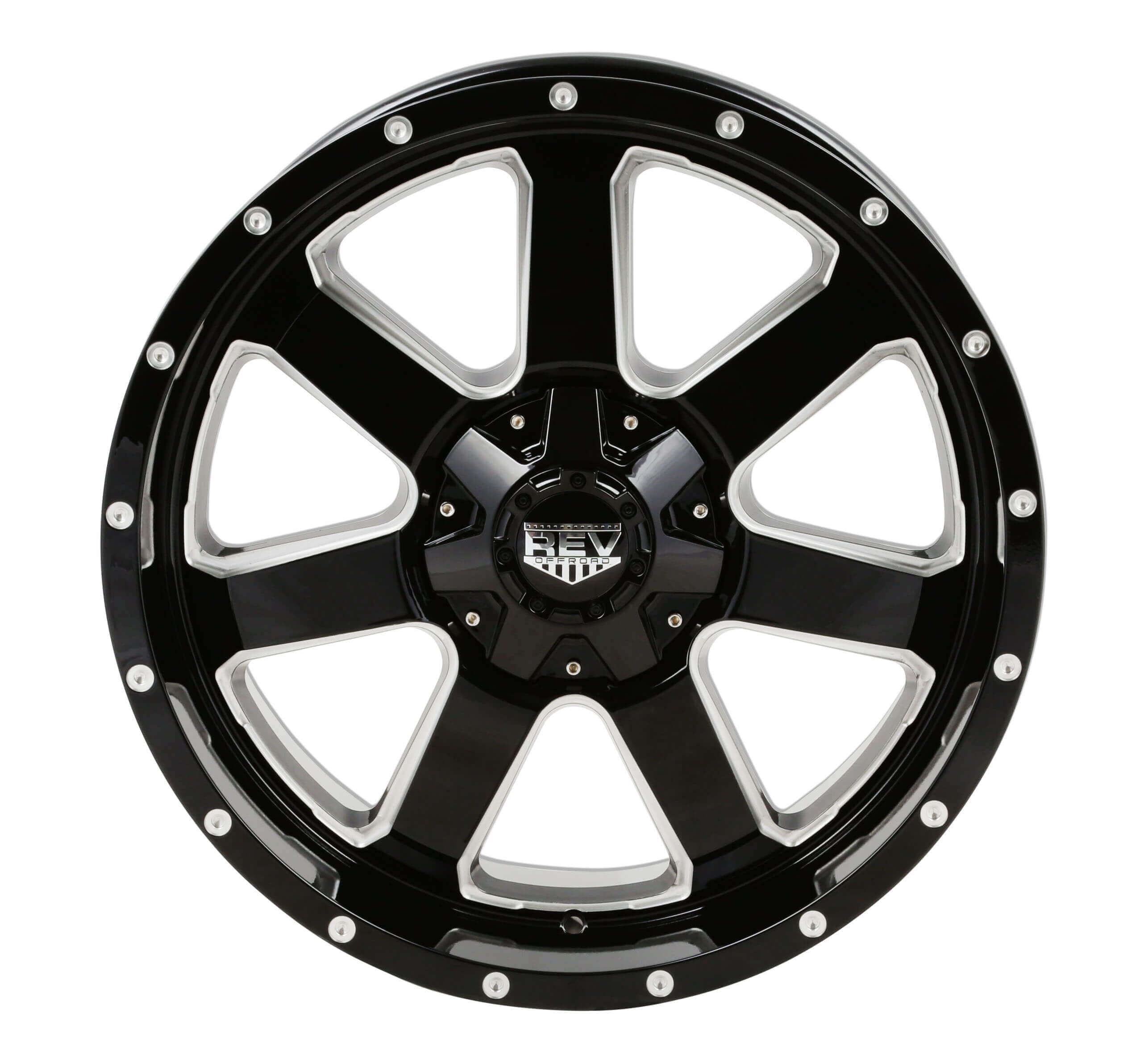 REV Wheels 885M-2907312 885 Series- 20x9 - 4.53 bs - 5x5/5x127 -Black/Machine Lip