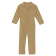 thumbnail image 3 of Fldy Kids Boys' Dance Coveralls Long Sleeves Zipper Jumpsuit Overalls One Piece Suit Street Dance Khaki 8, 3 of 5