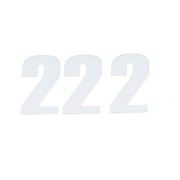 Moose Racing 3-pk Adhesive Race Numbers 6" White #2 (4310-0672)