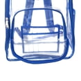 thumbnail image 3 of Heavy Duty Clear Backpack Durable See Through Student Transparent School Bookbag Deluxe High Quality Travel Daypack Royal Blue, 3 of 10