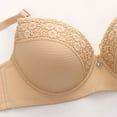 thumbnail image 5 of Amidoa Full-Figure Bras for Women Push-up Beige Underwire Bra Bralettes for Women L, 5 of 7