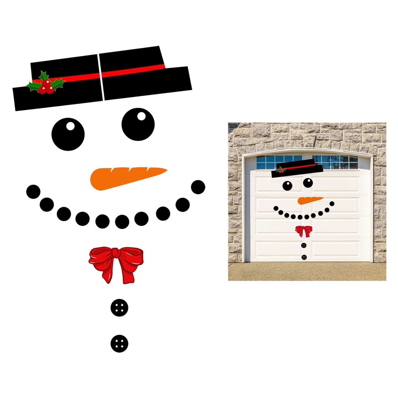 DIY Christmas Snowman Decoration Outdoor Garage Door Decorations For