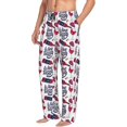 thumbnail image 3 of Mens Pajama Pants - Soft Sleep & Lounge Pants for Men, Red Wine Glass Bottle Cuteness Casual PJ Bottoms Pants with Pockets, 3 of 5