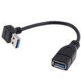 thumbnail image 1 of cablecc USB 3.0 Type-A Male to USB 3.0 Type-A Female Extension Cable 20cm 5Gbps 90 Degree (Down Angled), 1 of 4