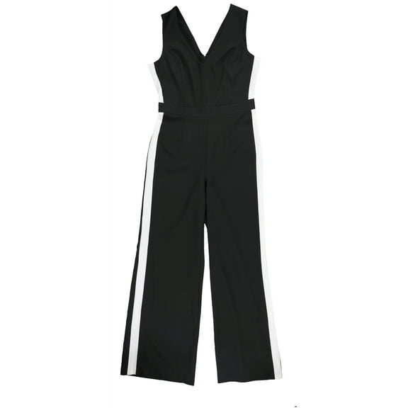 bar III Womens Barcelona Jumpsuit, Black, 12