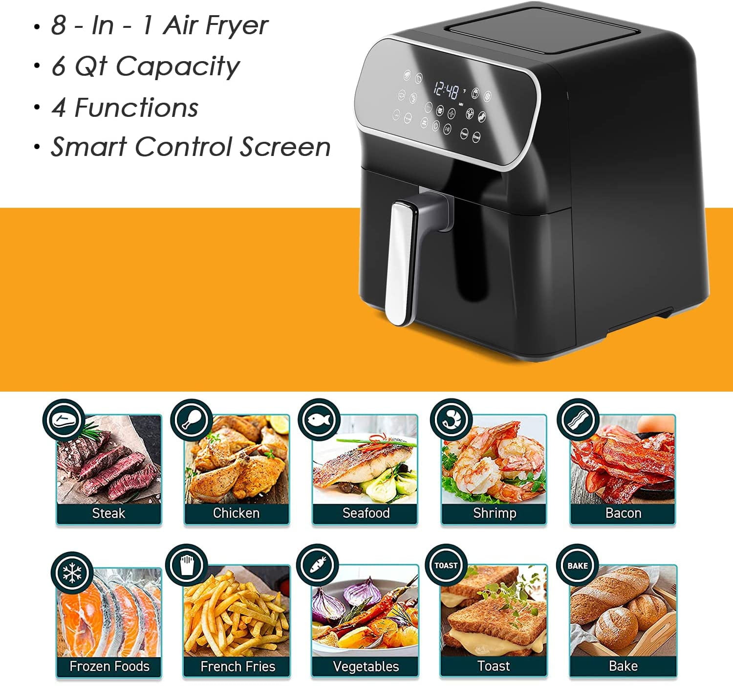 Buy Air Fryer, Air Fryers AIMPIRE 6 Quart, Airfryer Toaster Oven