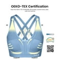 thumbnail image 4 of Yvette High Impact Sports Bras for Women Criss Cross Back Sexy Running Bra Plus Size for Large Bust,Blue,X-Large, 4 of 9