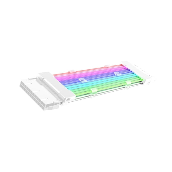 Cable de extensión RGB Cables con funda Cable de extensión de alimentación RGB Línea de color neón Blanco 24 pines