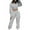 Grey, variant on Women's Hoodie Set Hooded Long Sleeve Sports And Leisure Two Piece Set Women Suites for Work Womens plus Size Overalls Two Suit Misses Business Suits plus Size Pant Suits Pinstripe Women's Suits