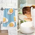 thumbnail image 7 of Egg on Blue Background Cotton Face Towels Absorbent Hand Towel Soft Bathroom Towel for Kitchen Hotel Decoration, 7 of 7
