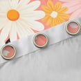 thumbnail image 4 of Feelyou Orange Groovy Floral Blackout Curtains Set of 2 (52x84 Each) for Kids, Kawaii Plant Botanical Window Curtains, Cute Cartoon Daisy Curtains and Drapes, Living Room Curtains Decor, 4 of 6