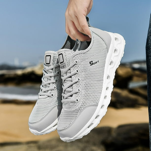 Fsqjgq Mens Shoes Walking Shoes Mens White Shoes Lace up Shoe Men Shoes Size 16 Men Shoes New Pattern Mesh In Summer Breathable Comfortable