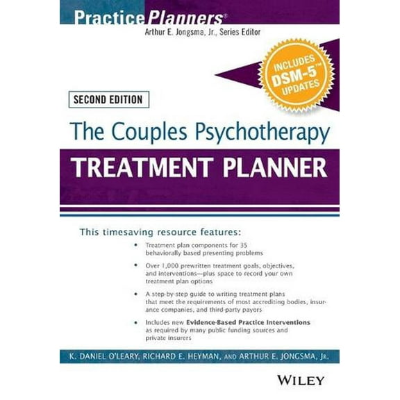 PracticePlanners: The Couples Psychotherapy Treatment Planner, with Dsm-5 Updates (Paperback)