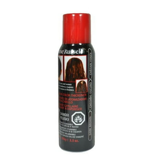 Jerome Russell Spray-On Hair Color Thickener, Dark Brown 3.50 oz