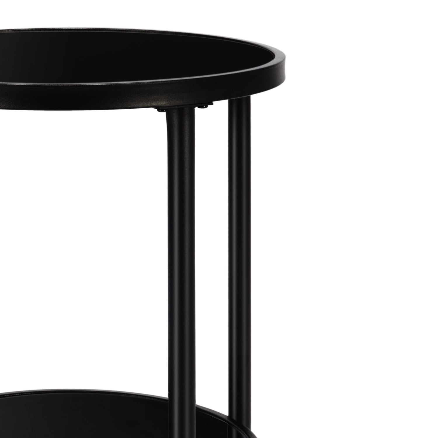 Kadyn 17.7" Round End Table, Glass Side Table for Living Room, Sofa Side End Tables for Small Spaces, Black Kadyn 17.7" Round End Table, Glass Side Table for Living Room, Sofa Side End Tables for Small Spaces, Black