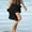 #498-Black, variant on Women's High Waist Casual Multi-Layer Button Irregular Mid-Length Skirt with Pockets