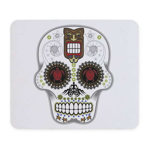 CafePress - CANDY SKULL Hawiian Shirt Ghost Outline Mousepad - Non-slip Rubber Mousepad, Gaming Mouse Pad