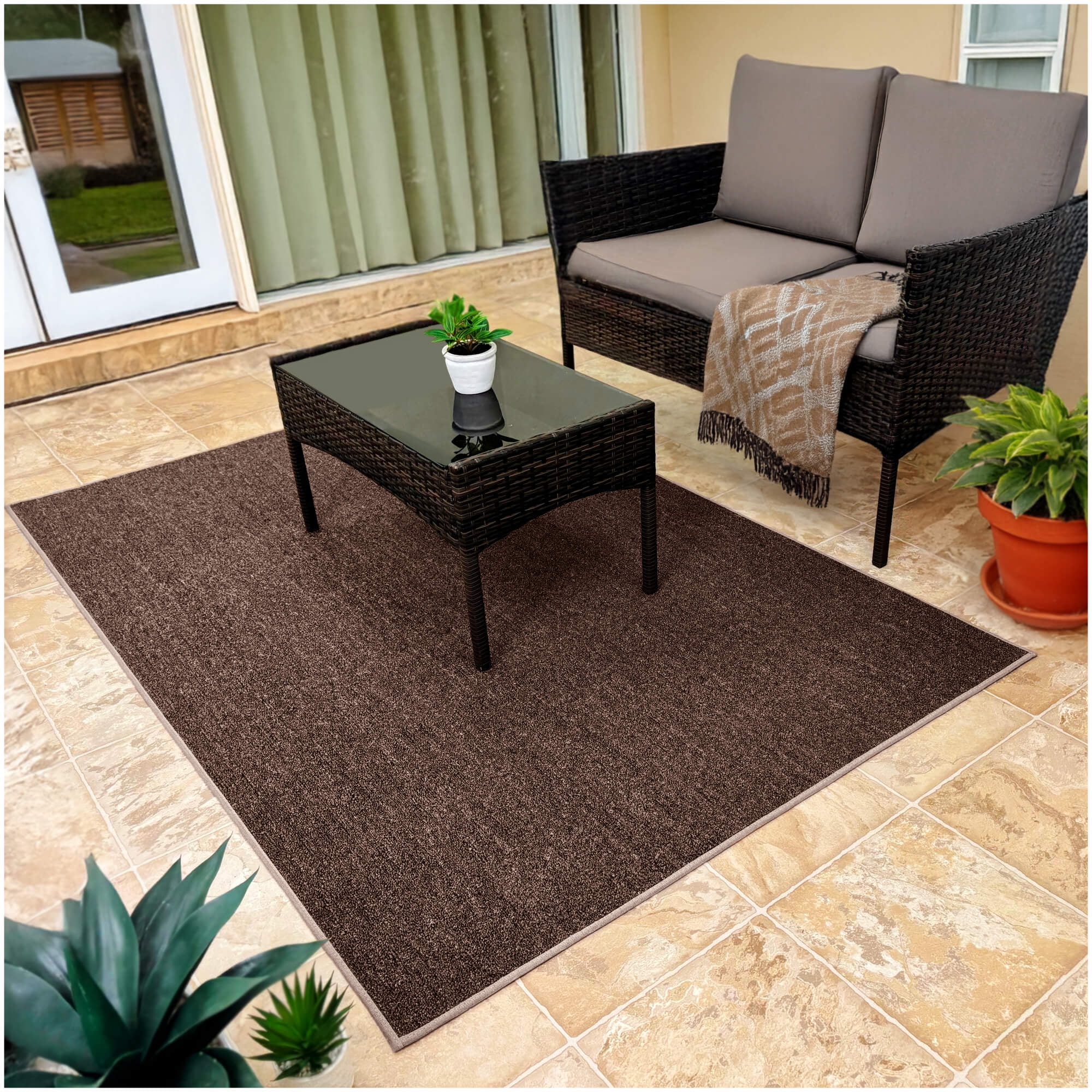 Koeckritz Rugs Hickory 7'x12' Standard Area Rug for Indoor or Outdoor Living Spaces