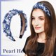 thumbnail image 2 of Diadema de mezclilla anudada para mujer Diadema ancha Accesorios para el cabello de moda para niñas Tocado con joyas brillantes Accesorios de mezclilla para mujer, 2 of 5