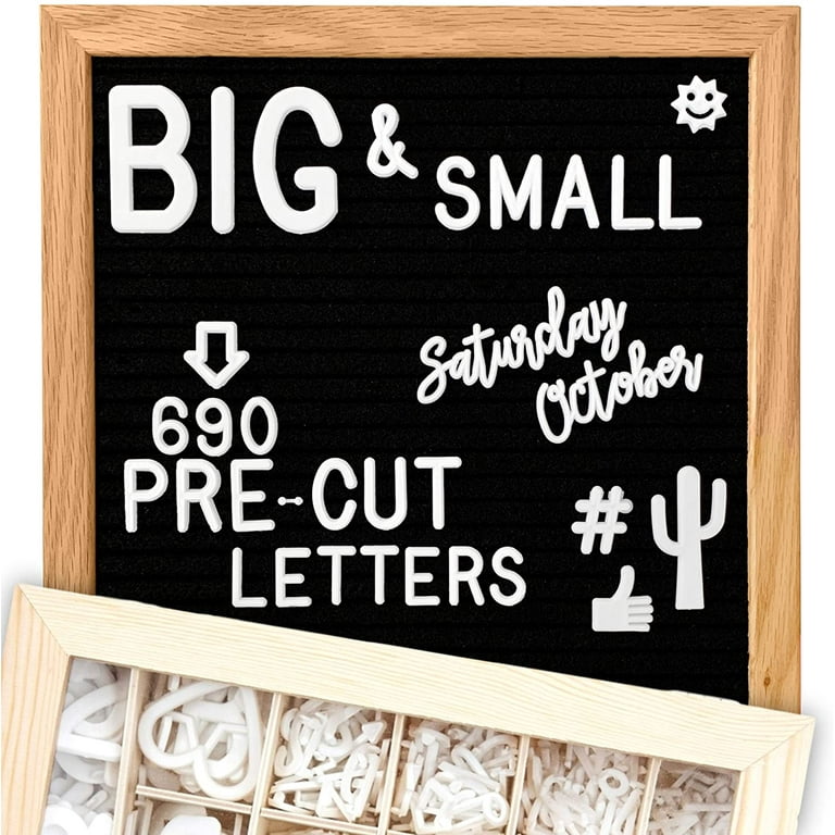 MAINEVENT Letter Board Sign Skinny Felt Board with Pre Cut Letters 12x17 inch Felt Letter Board Baby Announcement Board Letters Changeable Letter