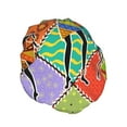 thumbnail image 2 of Balery Dancing African Womans Shower Caps, Double Layer Waterproof Shower Cap, Double Layers Reusable Shower Cap With Soft Comfortable For Long Thick Hair Soft Bath Shower Hair Caps, 2 of 9