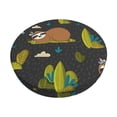 thumbnail image 6 of Uemuo Funny Sloths In The Forest Pattern Round Bar Stool Seat Covers Washable Stool Cushion Slipcover Elastic Bar Chair Covers-14 inch, 6 of 7
