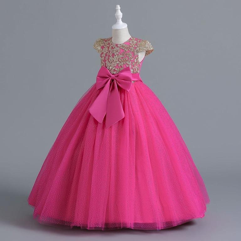 kindergarten prom dresses Amazon.com: KAGAYD Kids Graduation Dress Big Girls Embroidery Paqeant Party Wedding Lace Dresses Sleeveless (Hot Pink, 5-6 Years): Clothing, Shoes & Jewelry