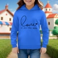 thumbnail image 2 of Vividxx Hoodies For Girls Toddler Long Sleeve Letter Print Hoodie Warm Kids Pullovers Tops Fashion Clothes 2-3 Years, 2 of 4