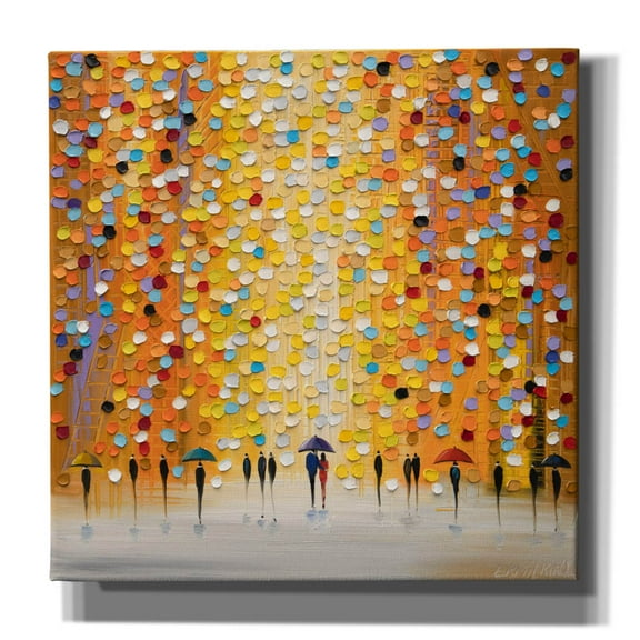 Epic Graffiti 'Yesterday's Rain' by Ekaterina Ermilkina, Canvas Wall Art, 12"x12"