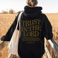 thumbnail image 2 of TrendOFT Womens Christian Hoodies Trust in the Lord Graphic Sweatshirt Bible Verse Religious Pullover Tops Black XL, 2 of 4