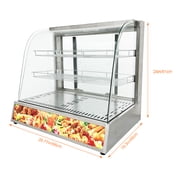 INTBUYING 3 Tiers Electric Food Warmer Dessert Display Cabinet Heated Case 30-110 ℃