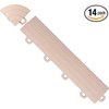BlockTile R1US5112 Interlocking Ramp Edges with Loop, Beige, 14-Pack